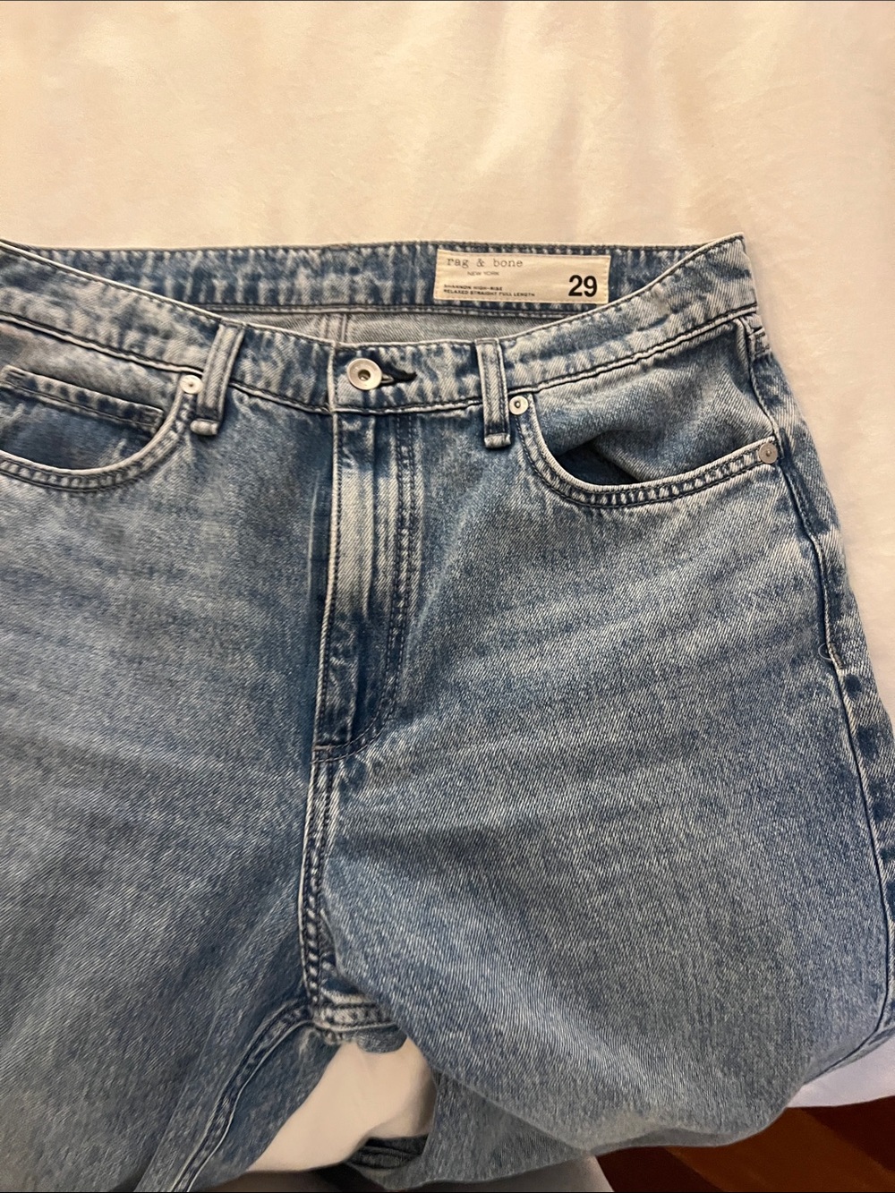 rag & bone Light Blue High-Rise Denim Jeans
